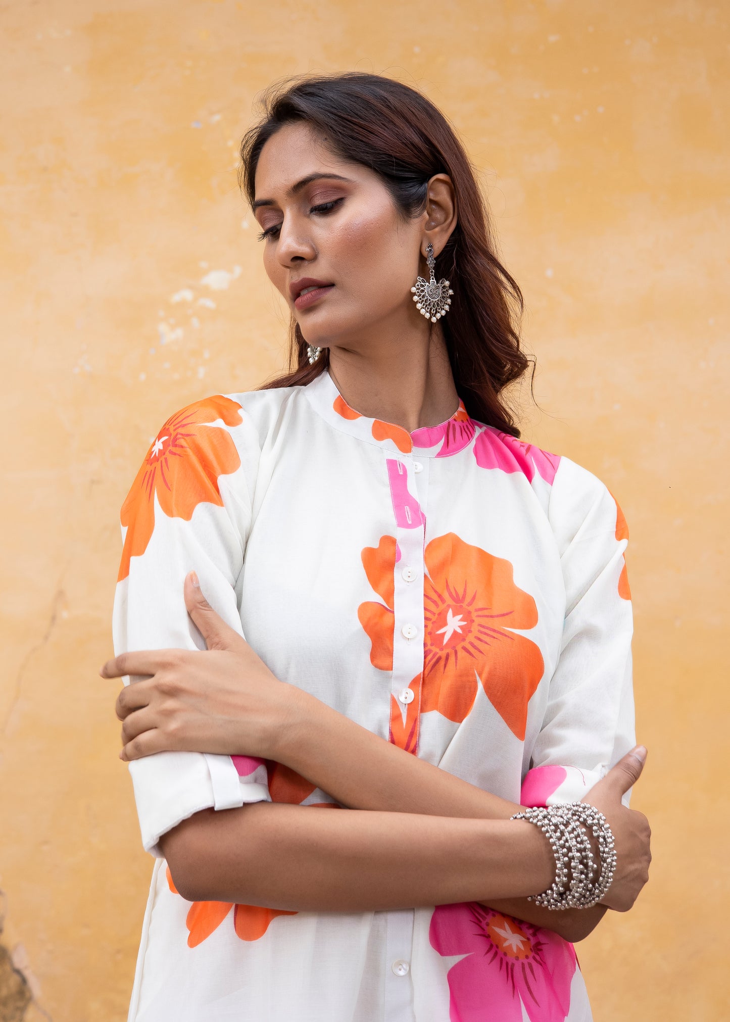 Roobroo – Sunlit Bloom Chanderi Silk Kurta Set