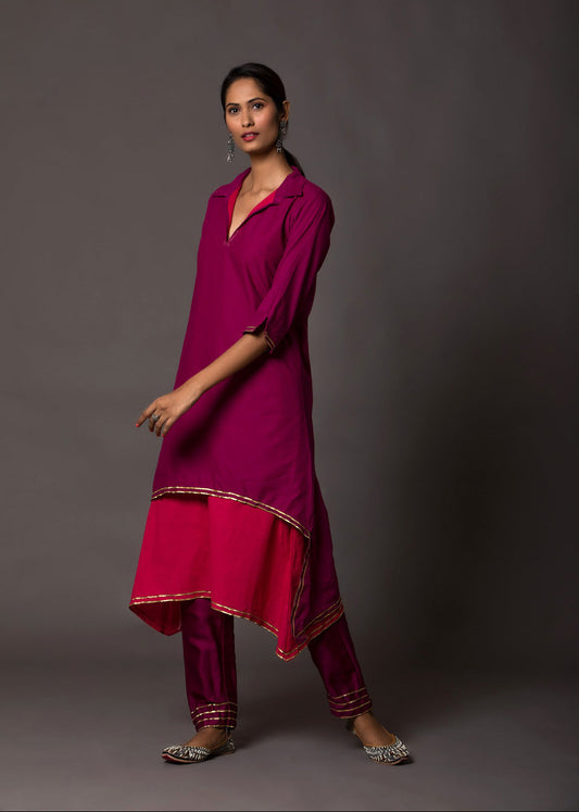 Carnation – Kurta Set with Gota Work