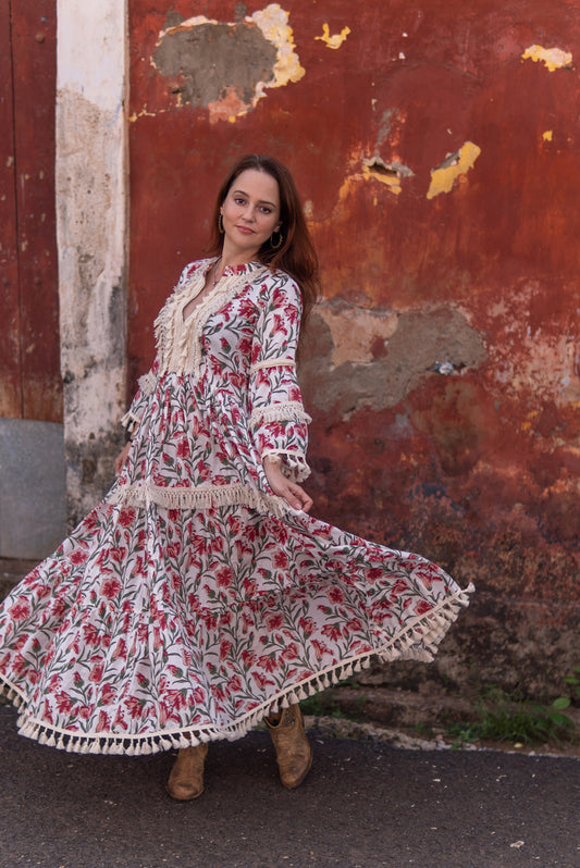 Mystical Garden - Cotton Maxi Dress