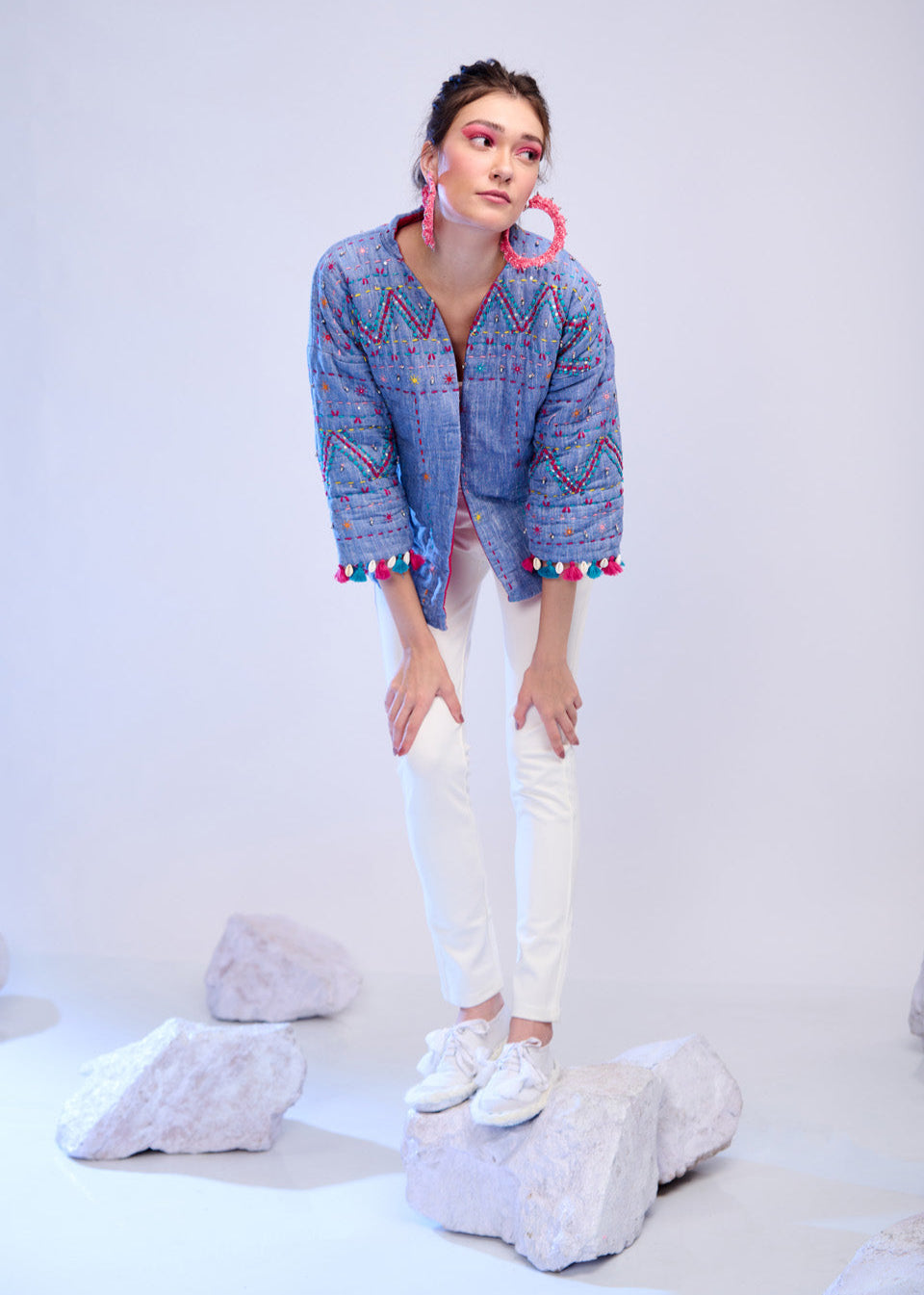 Rangeen – Multicolour Embroidered Quilted Jacket