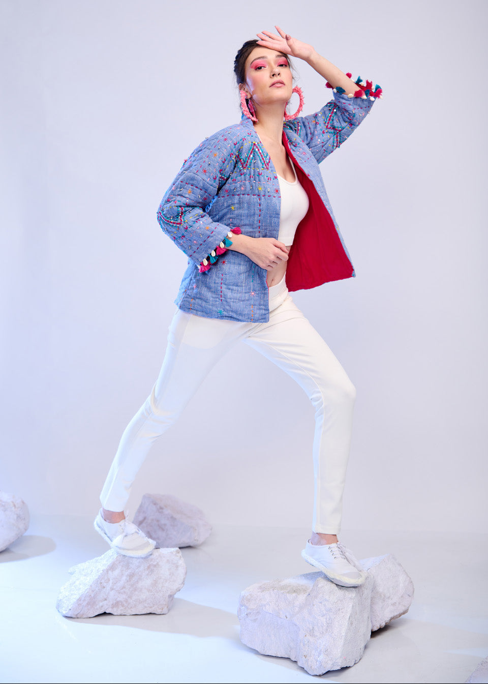 Rangeen – Multicolour Embroidered Quilted Jacket
