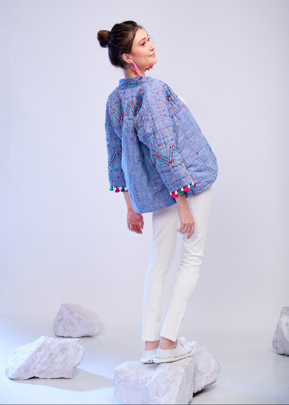 Rangeen – Multicolour Embroidered Quilted Jacket
