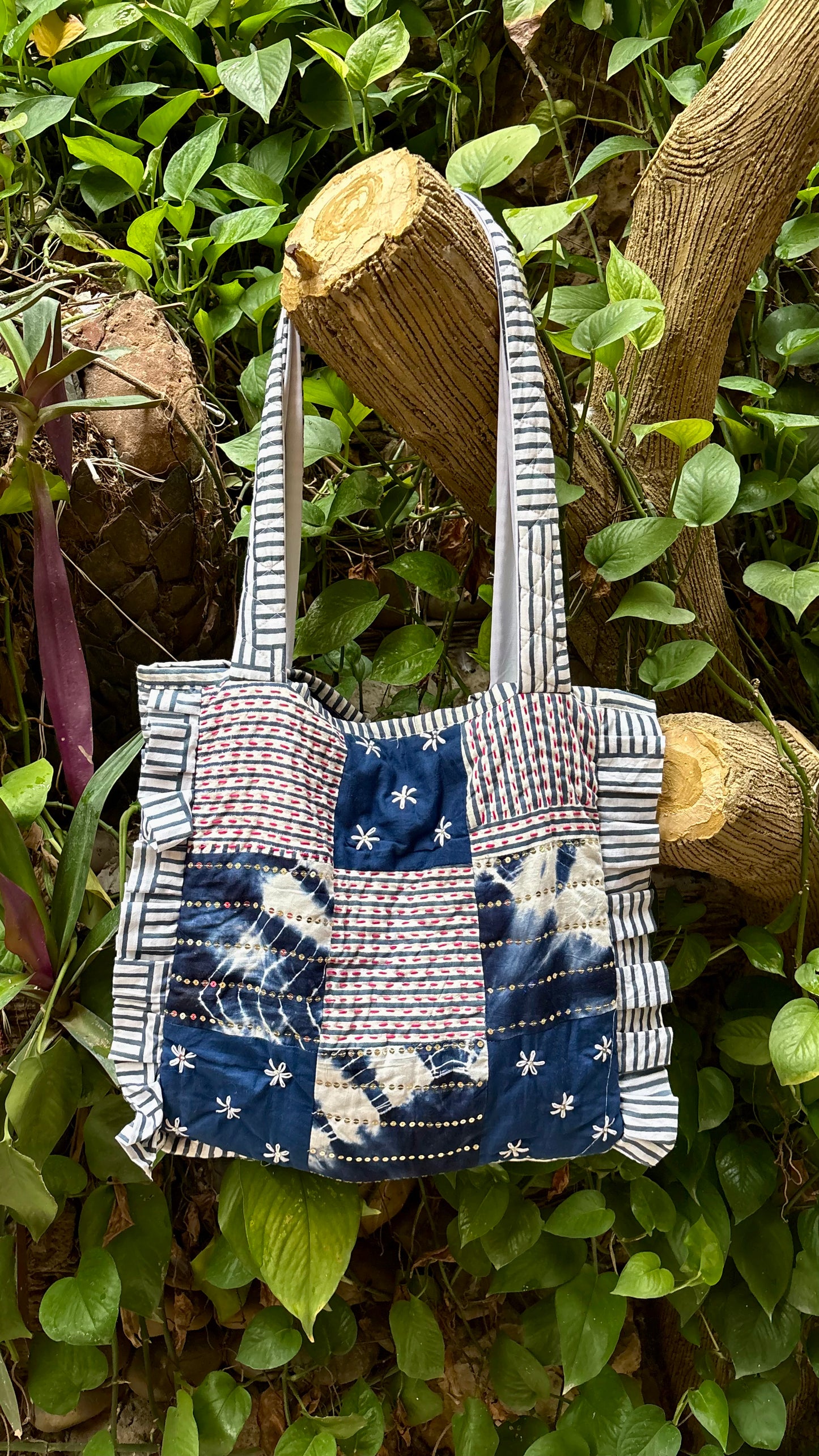 Artful - Heart-Stitched Tote Bag