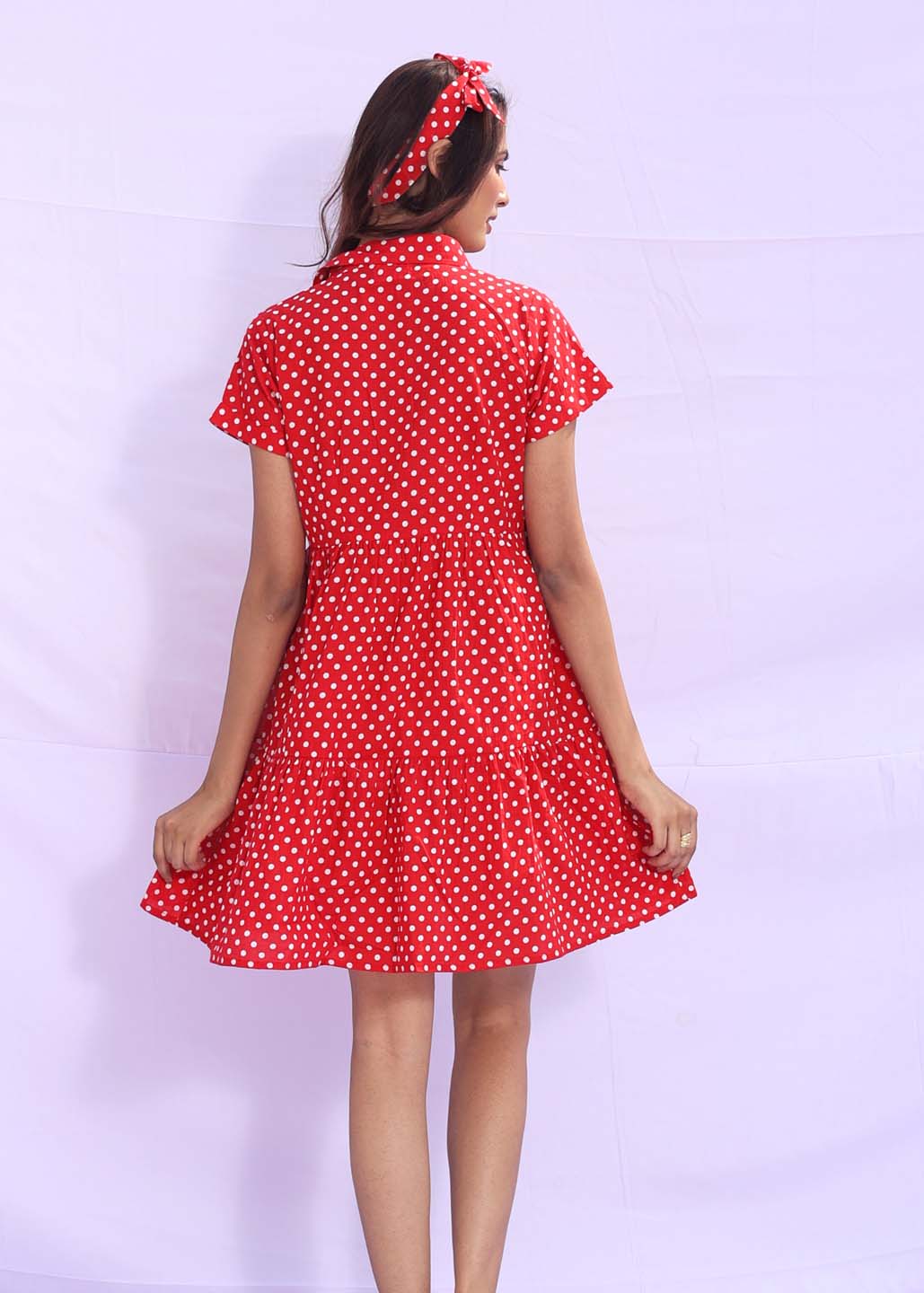 Retro Red – Cotton Dress