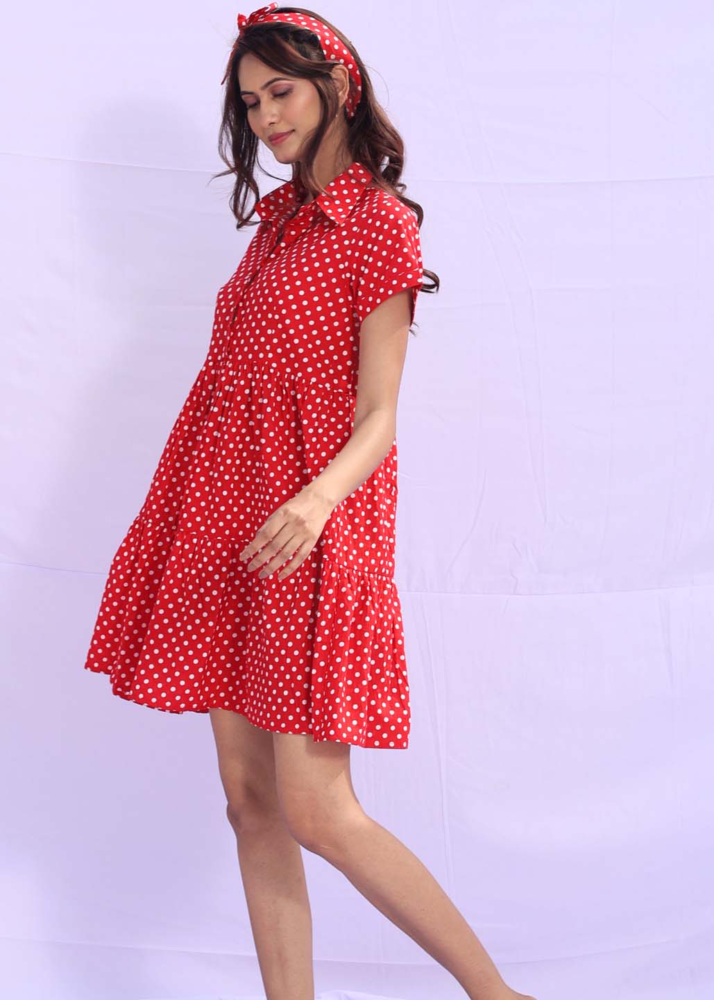 Retro Red – Cotton Dress