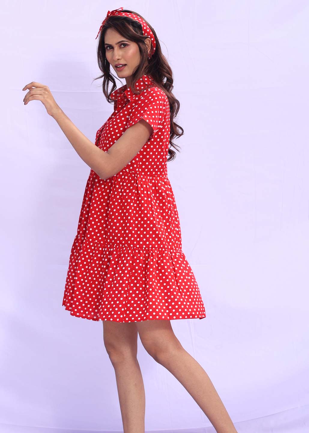 Retro Red – Cotton Dress