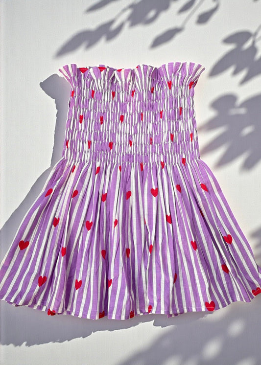 Lilac Heartbeat Smocked Top — ThatRomeo