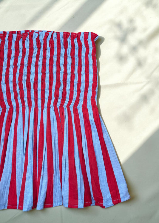 Candy Stripe Smocked Tube Top