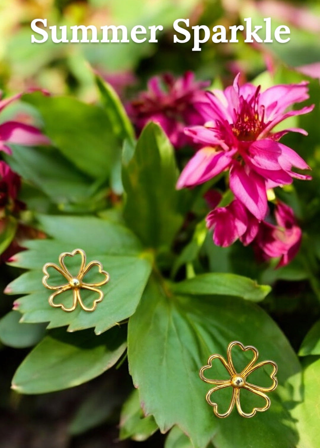 Flora – Brass Flower-Shaped Stud Earrings