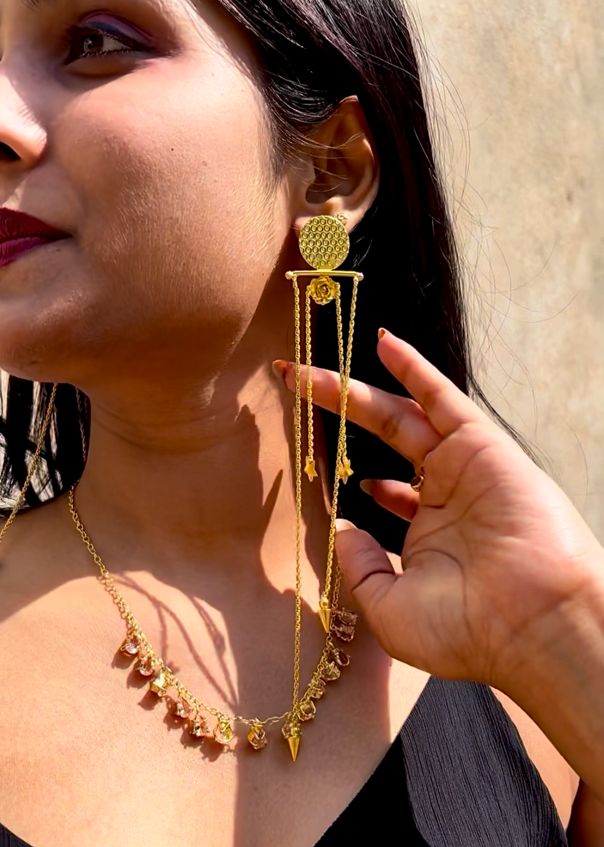 Stargirl Brass Chain Earrings with Star Charms – That Romeo
