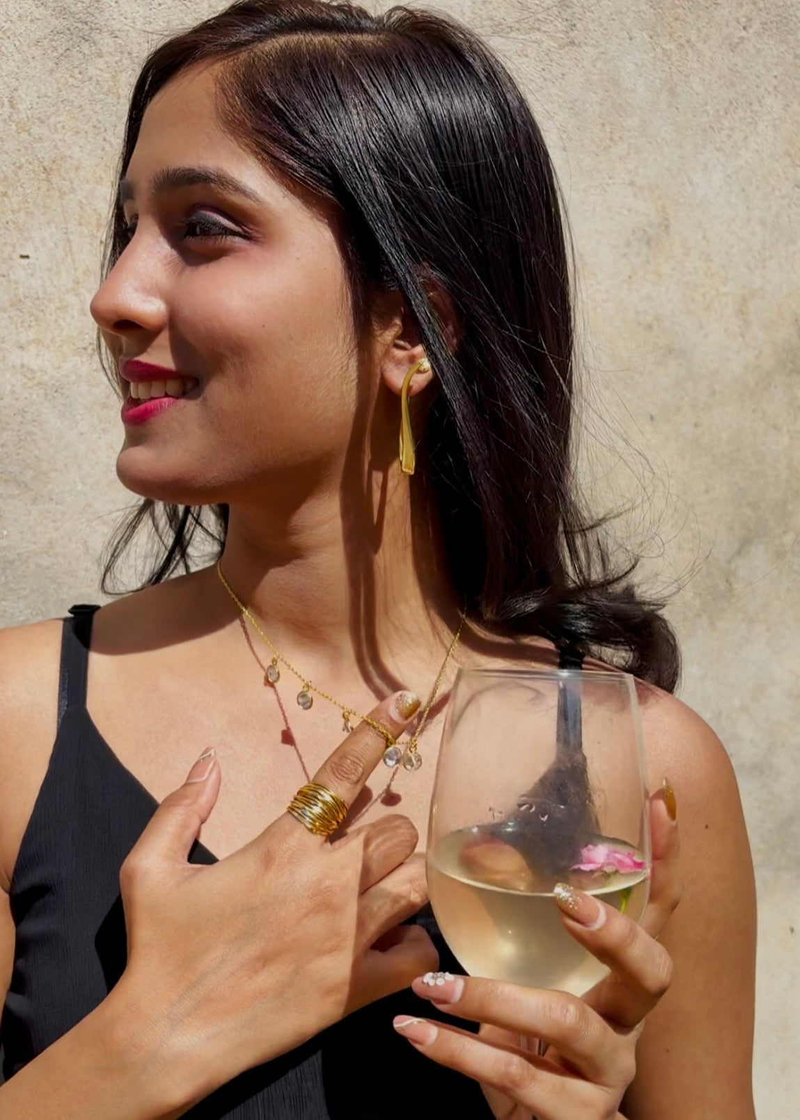Gaia Sculptural Wave Brass Statement Ring – That Romeo