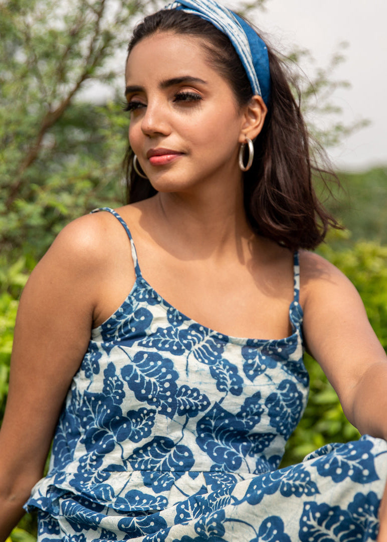 IIaria – Indigo Hand Block Printed Maxi Dress