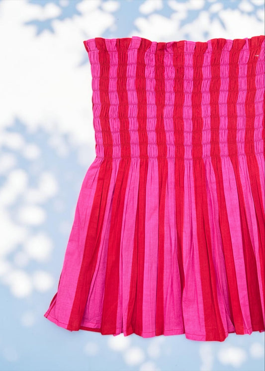 Rosy Breeze Smocked Top — ThatRomeo