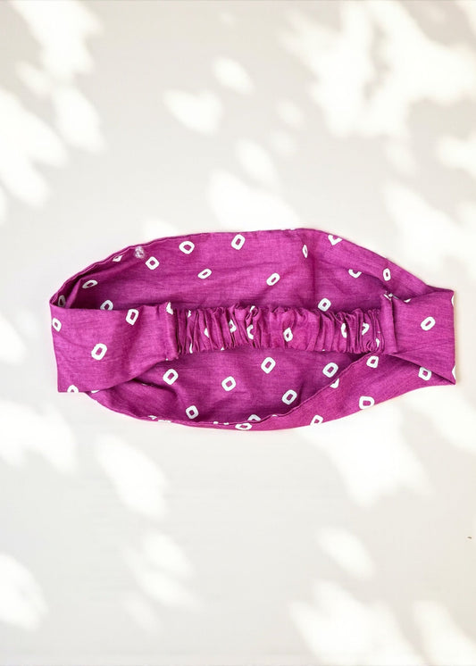 Purple Bandhani Headband