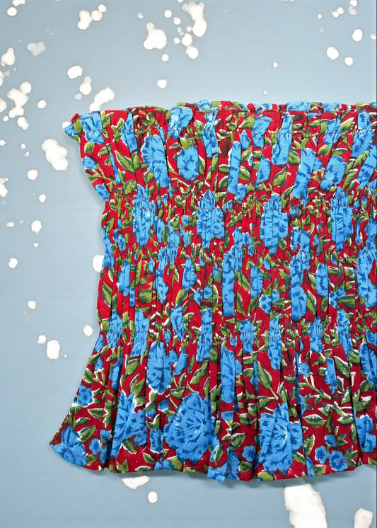 Bloom Rush Cotton Smocked Top