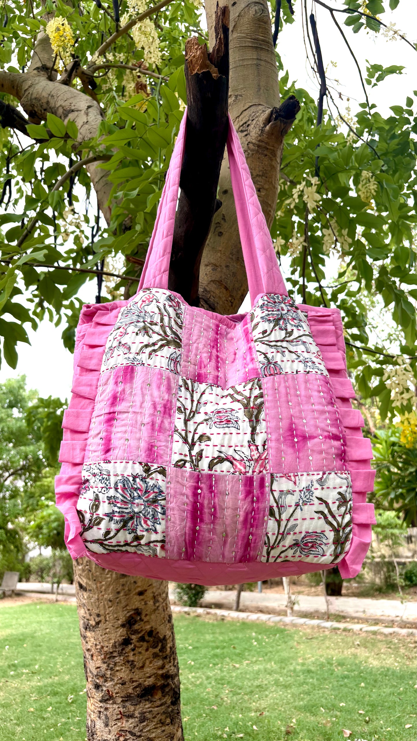 Tula-Waste Heart-Stitched Tote Bag