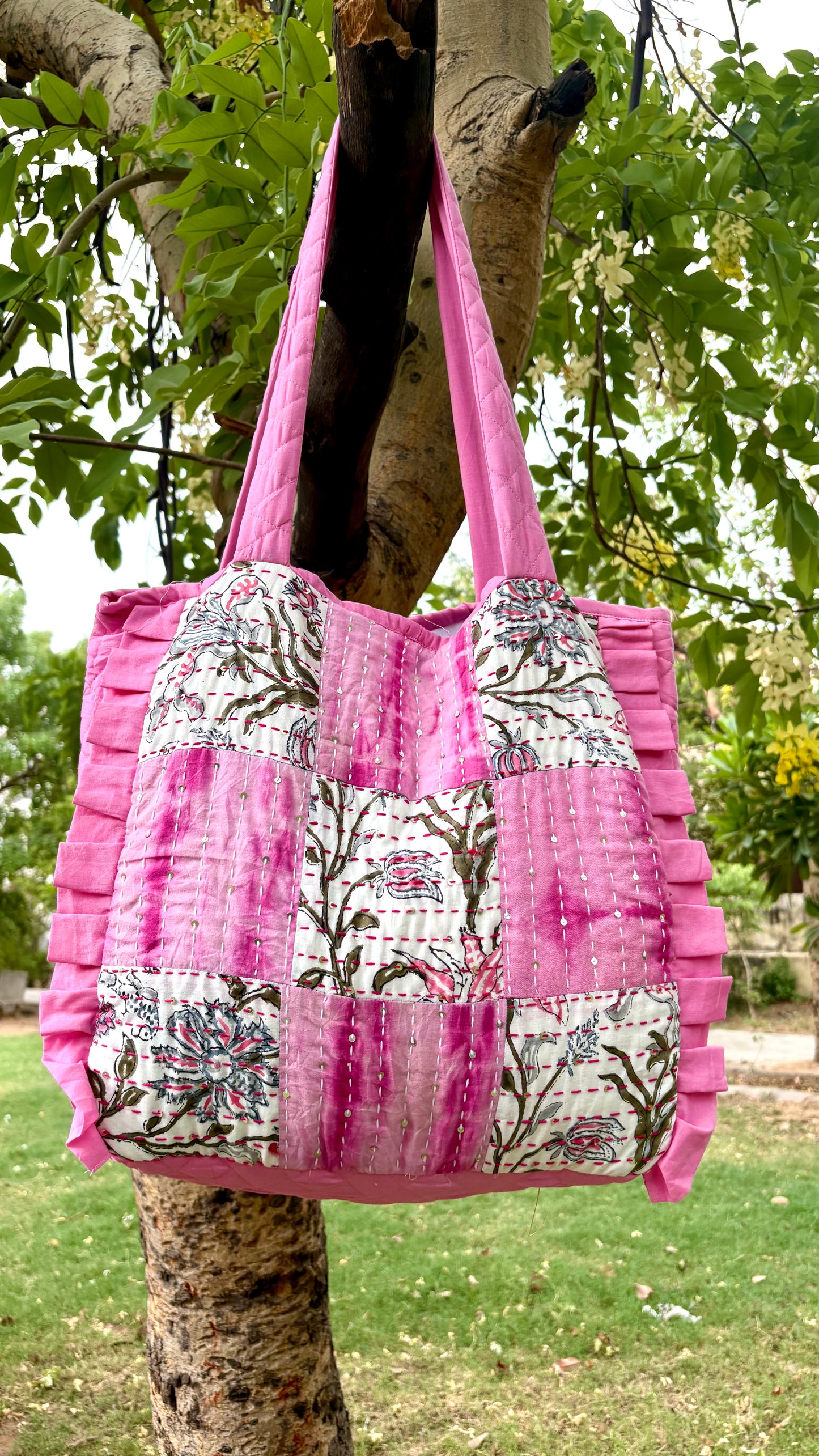 Tula-Waste Heart-Stitched Tote Bag