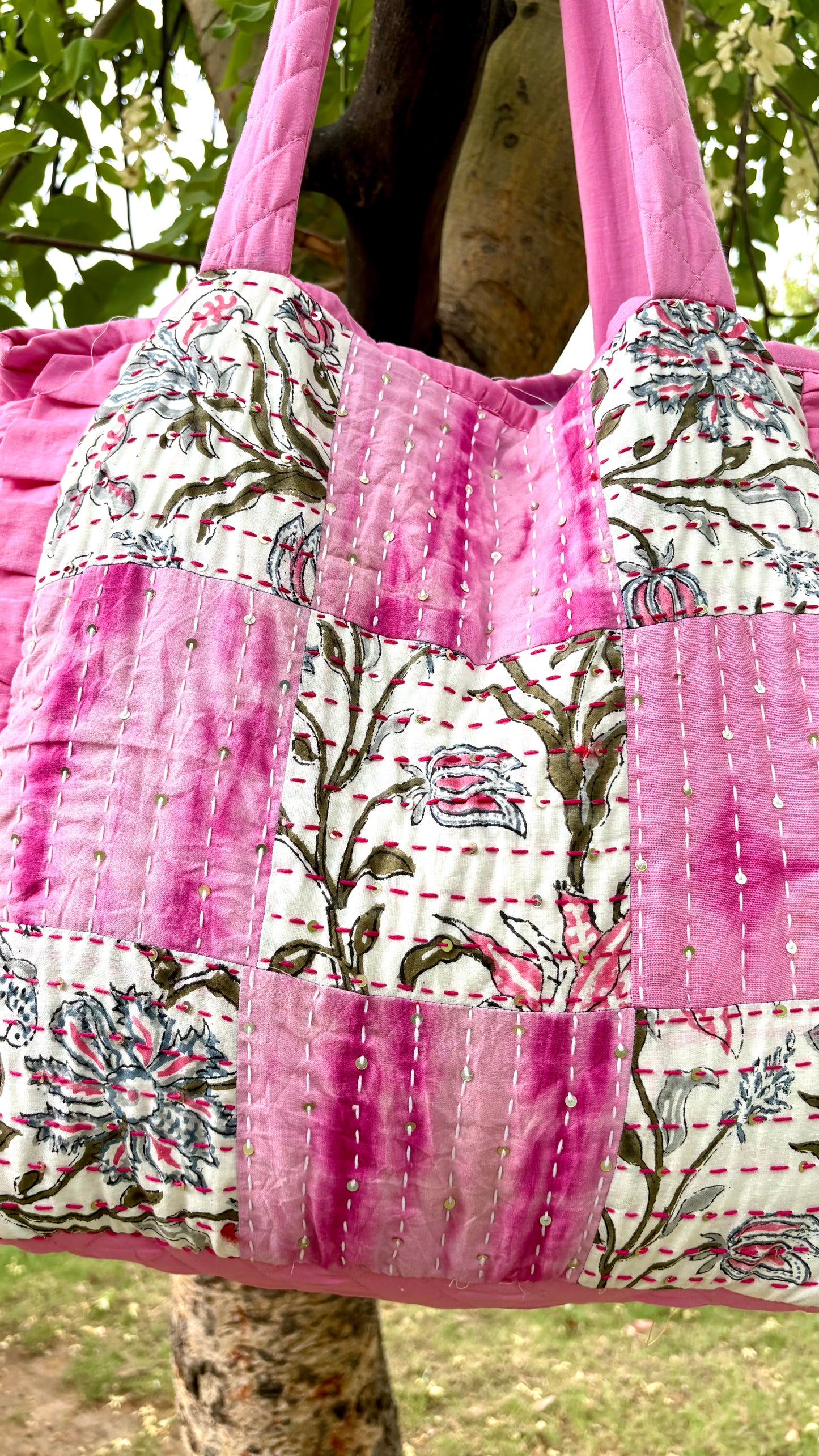 Tula-Waste Heart-Stitched Tote Bag
