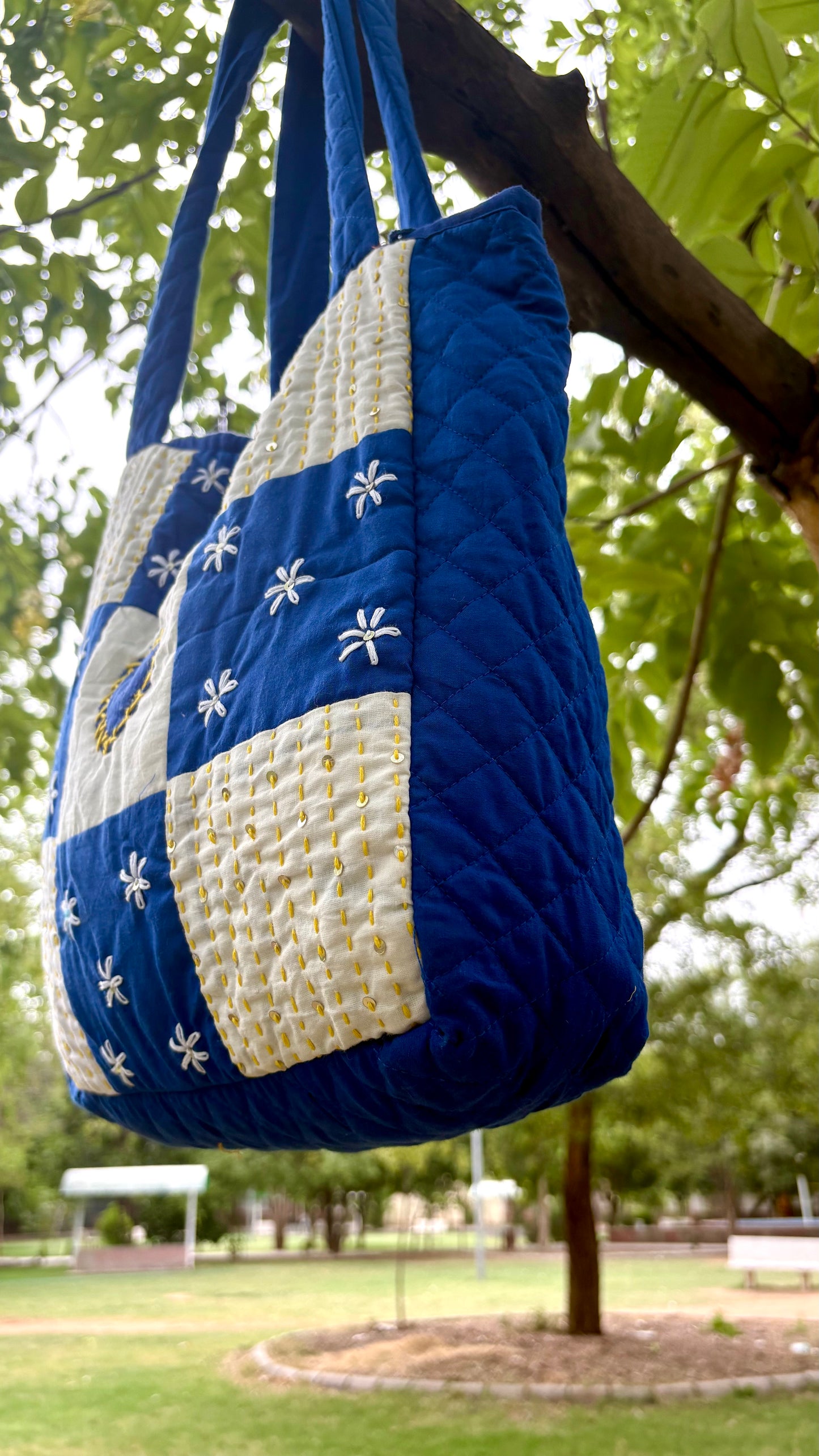 Raahi-Waste Heart-Stitched Tote Bag