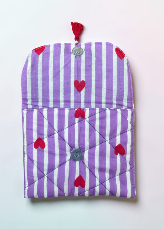 Lavender Love Quilted Mini Pouch