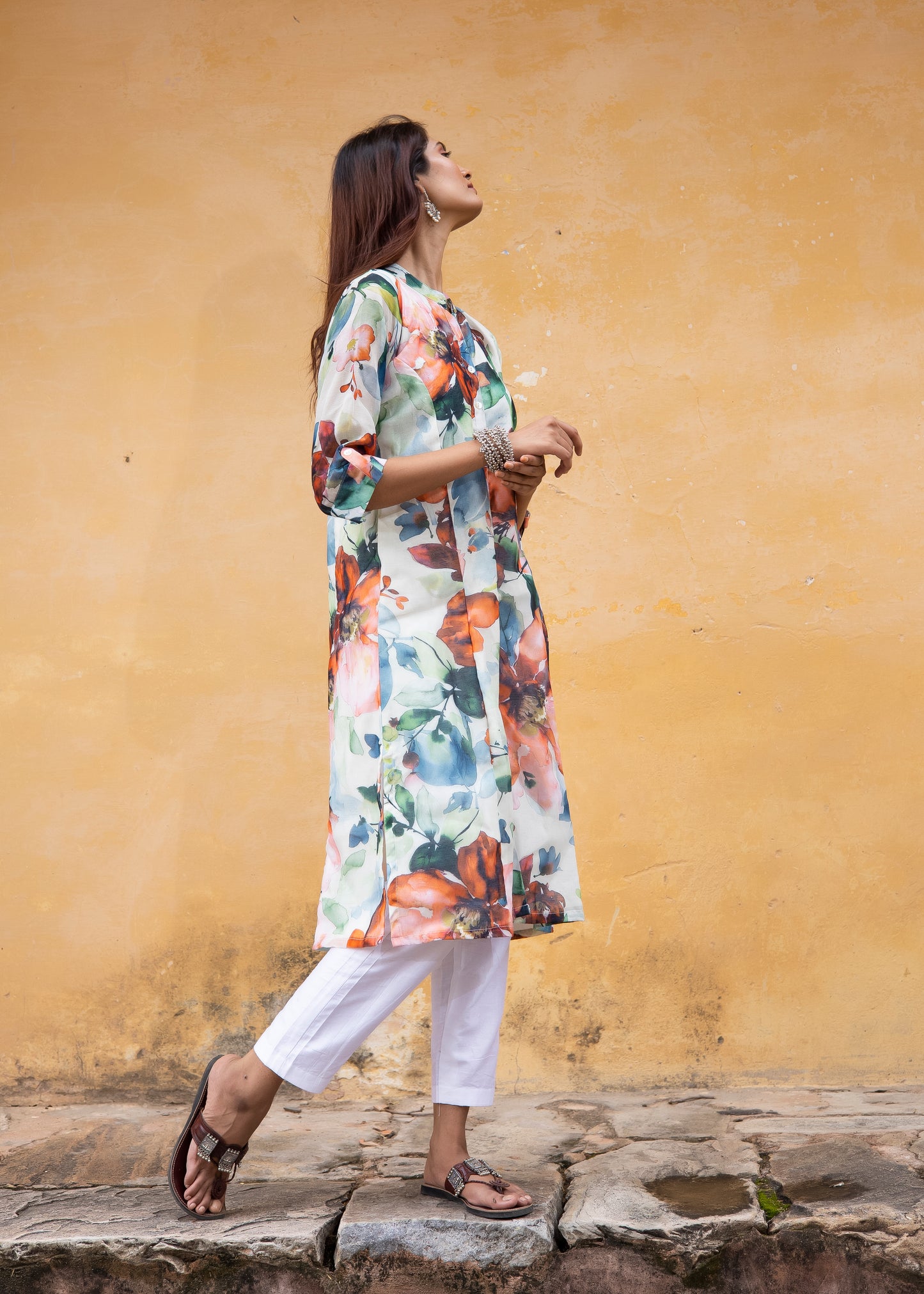 Roobroo – Handcrafted Chanderi Silk Kurta Set