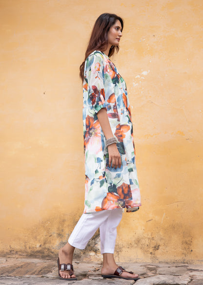 Roobroo – Handcrafted Chanderi Silk Kurta Set
