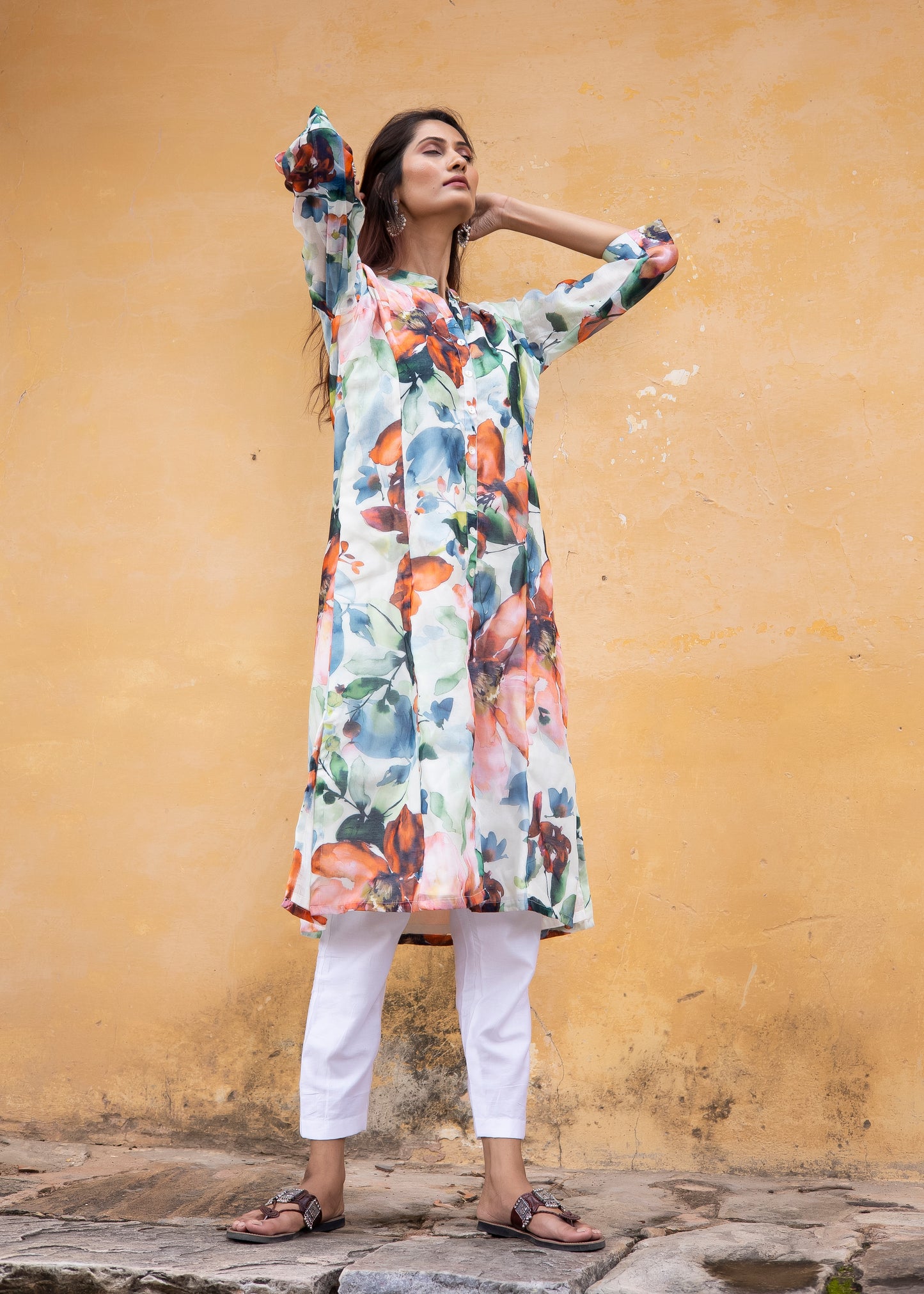 Roobroo – Handcrafted Chanderi Silk Kurta Set