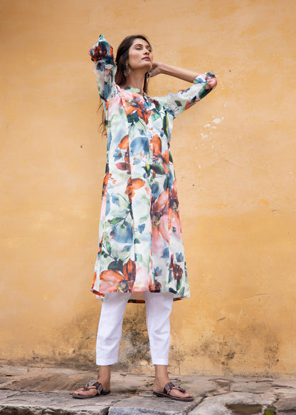 Roobroo – Handcrafted Chanderi Silk Kurta Set