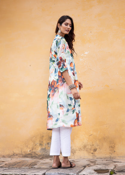 Roobroo – Handcrafted Chanderi Silk Kurta Set
