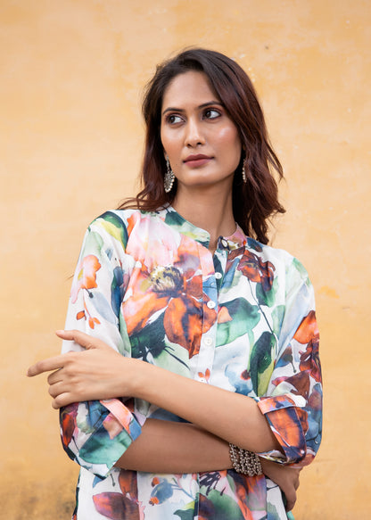Roobroo – Handcrafted Chanderi Silk Kurta Set