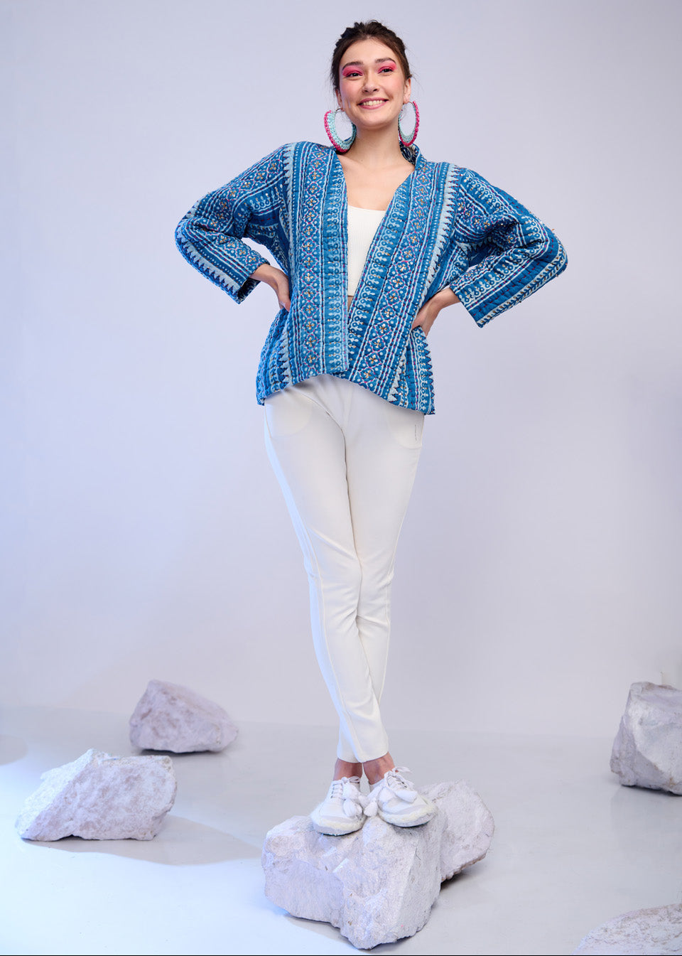Bluemoon – Katha Embroidered Hand-Quilted Jacket