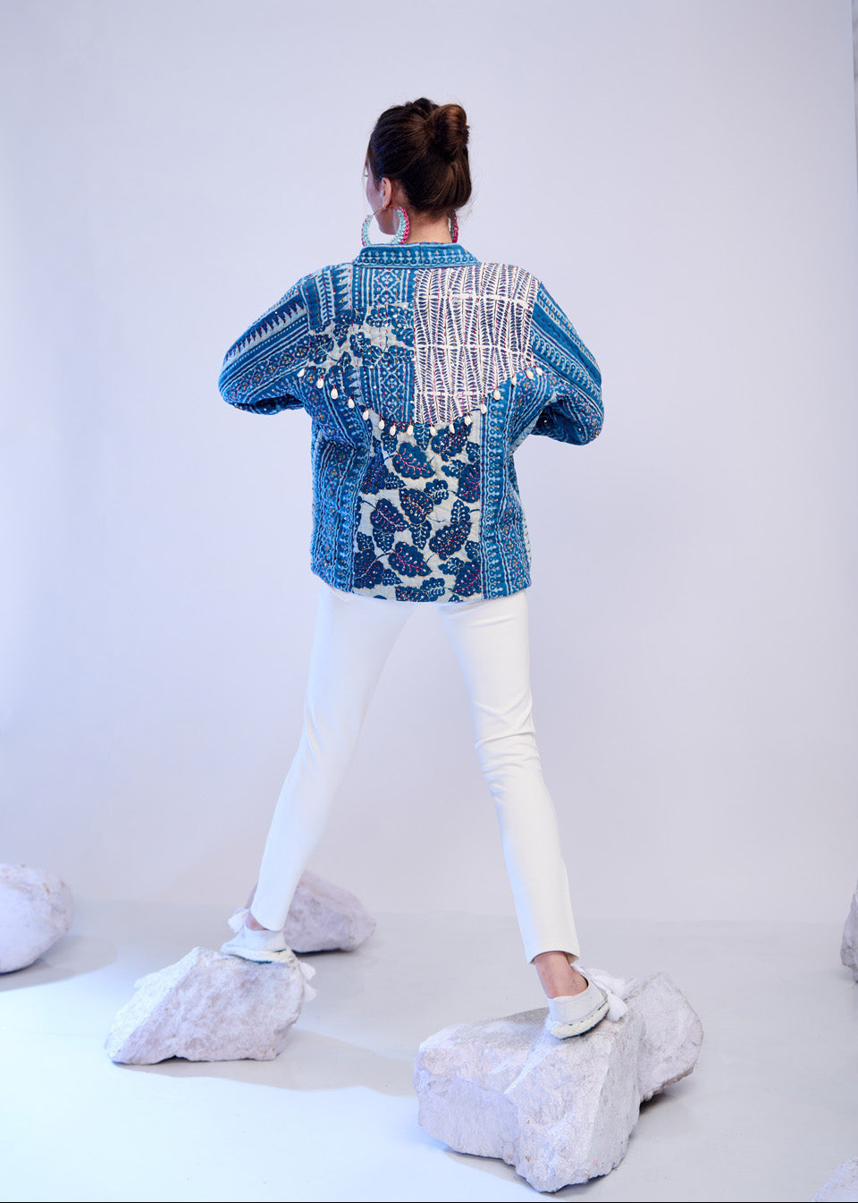 Bluemoon – Katha Embroidered Hand-Quilted Jacket