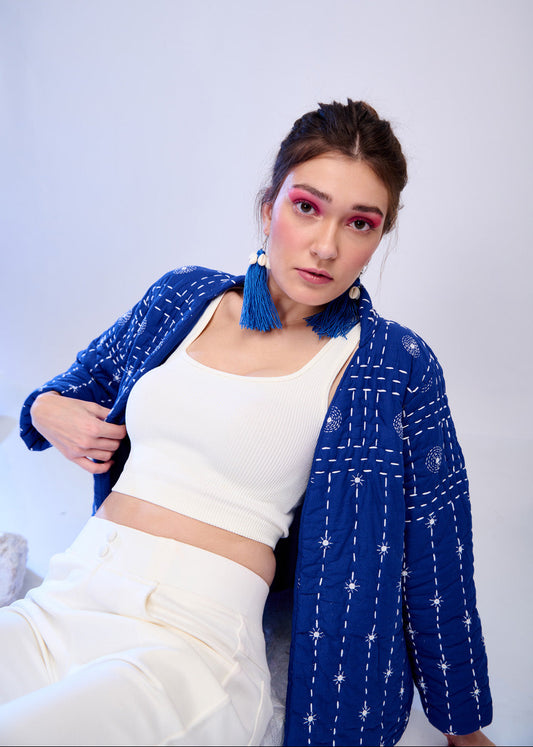 Orion – Handquilted Katha Embroidered Cotton Jacket