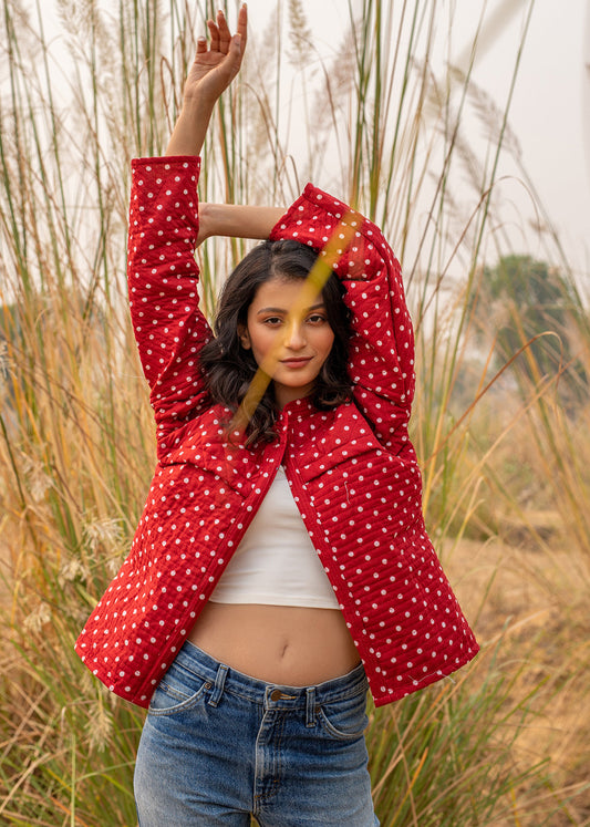 Dotted You – Handquilted Cotton Jacket