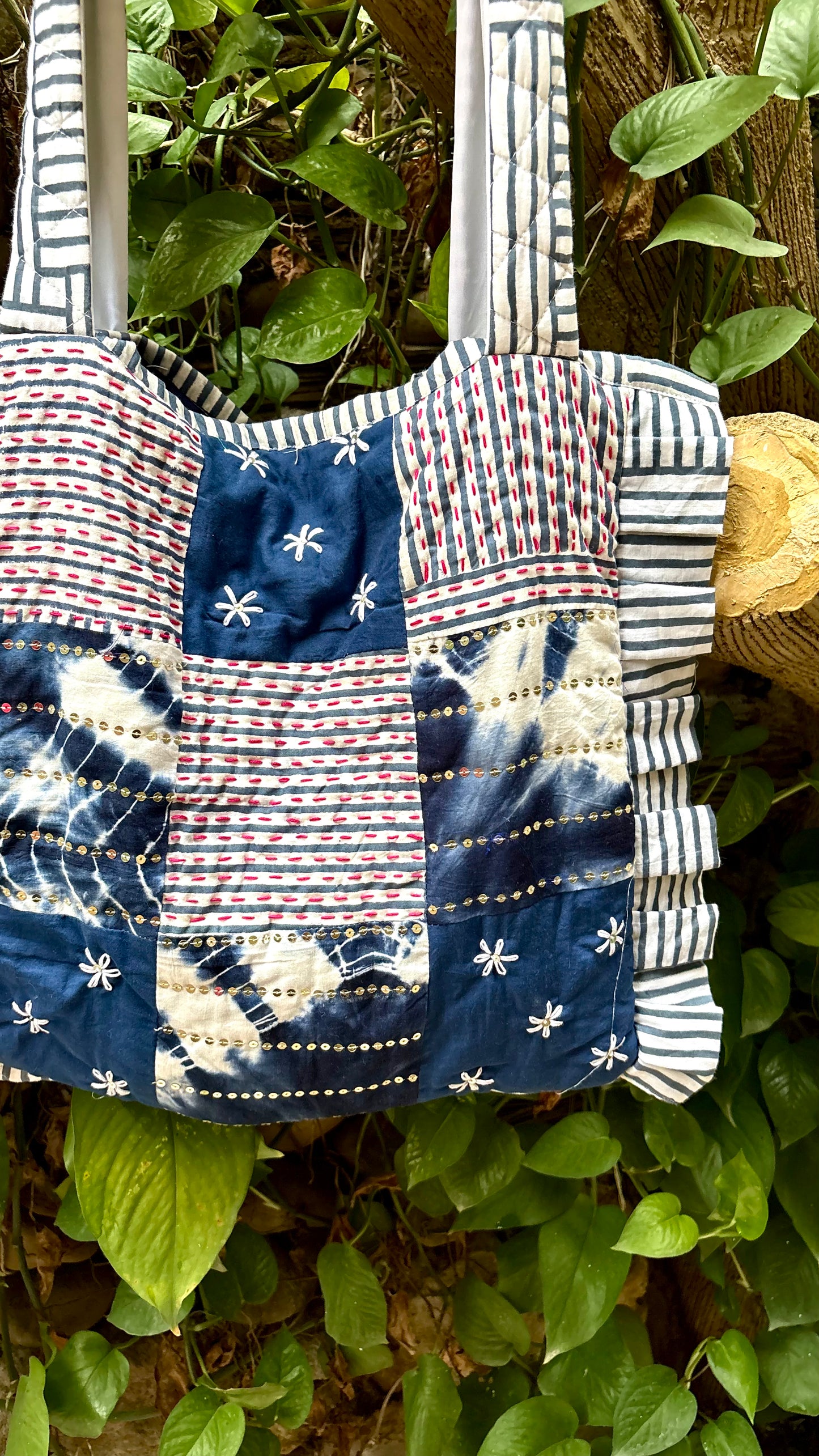 Artful - Heart-Stitched Tote Bag