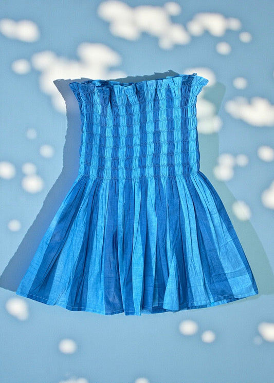 Azure Drift Smocked Top — ThatRomeo