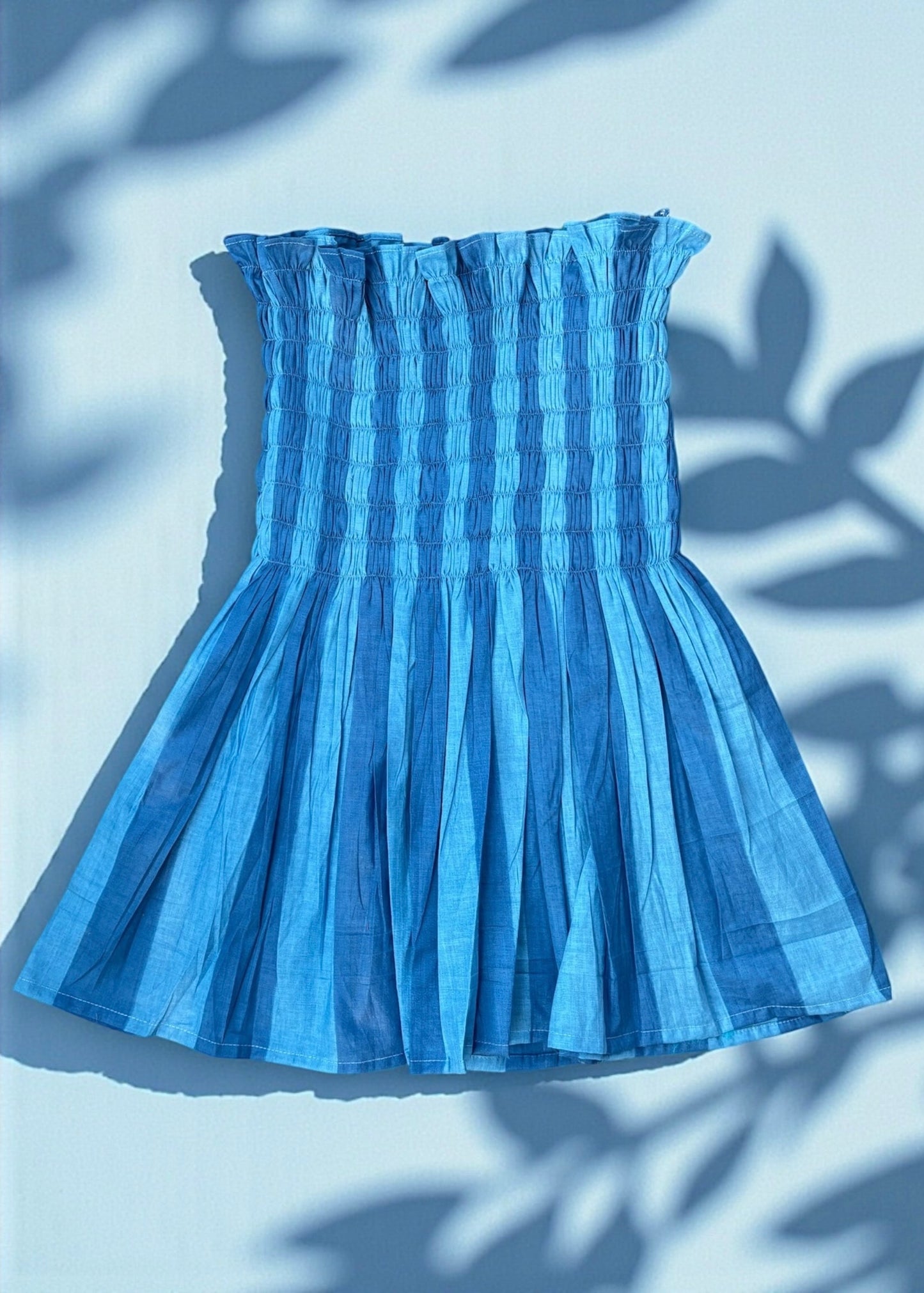 Azure Drift Smocked Top — ThatRomeo