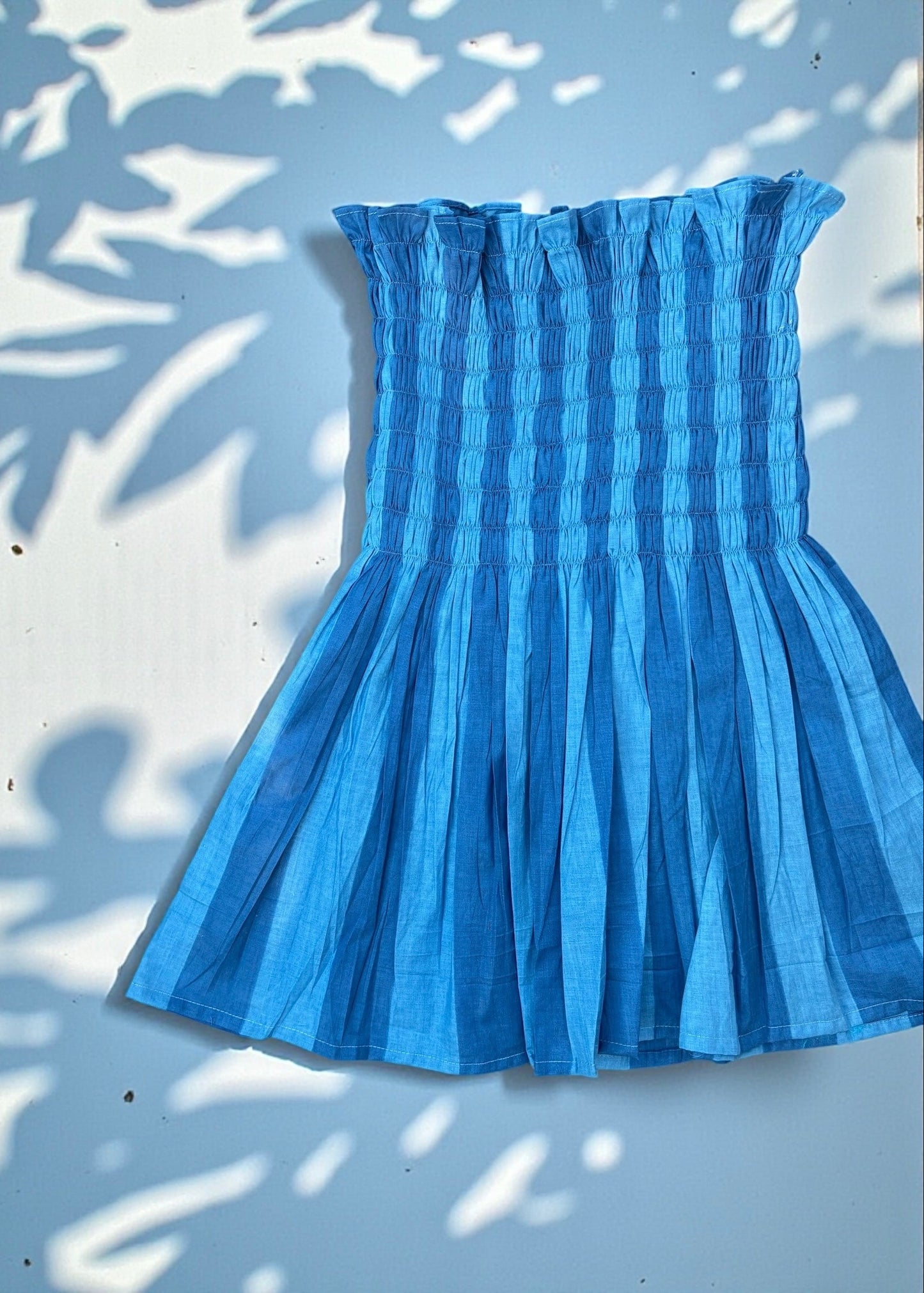 Azure Drift Smocked Top — ThatRomeo