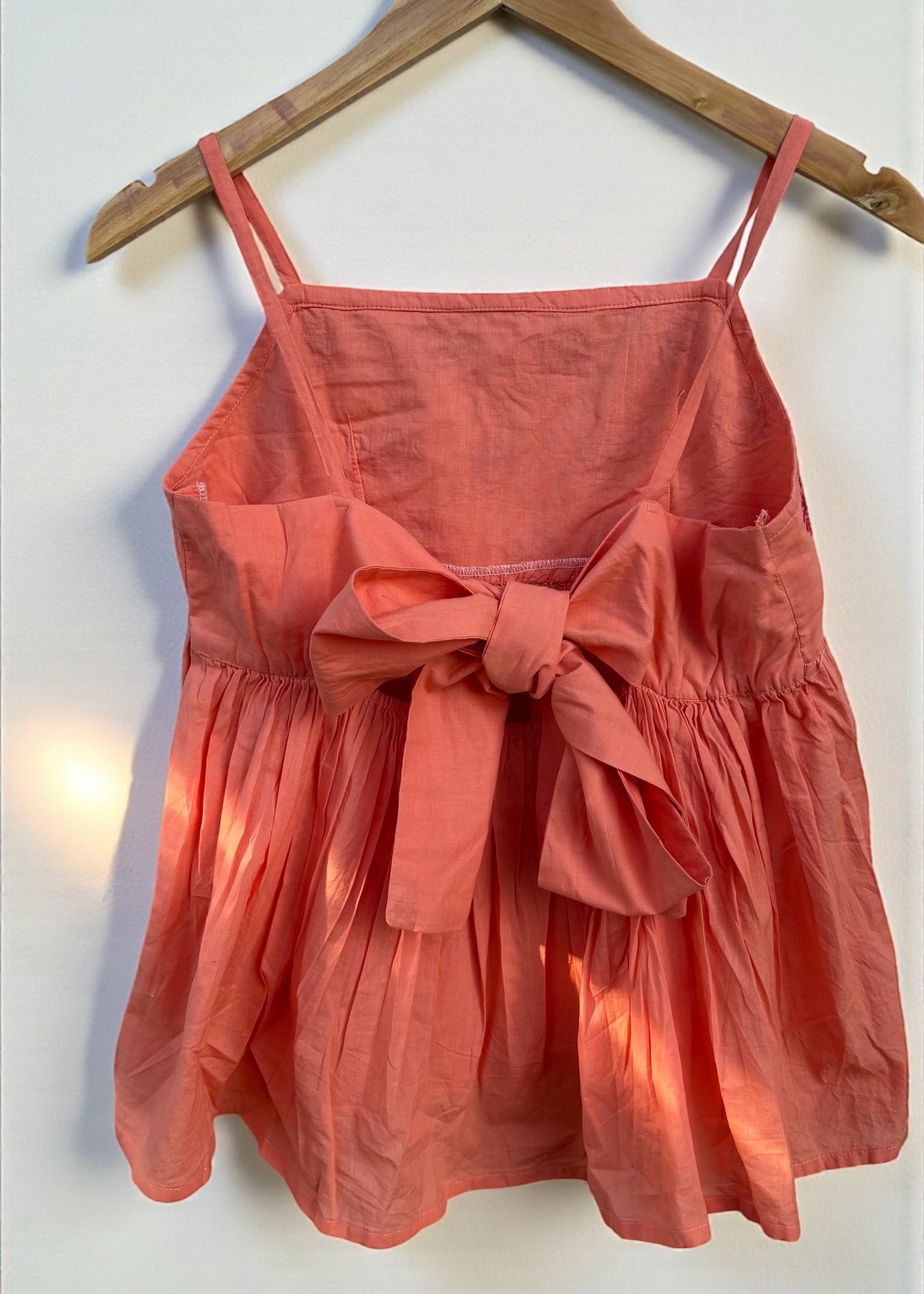 Peach Sunburst Embroidered Top