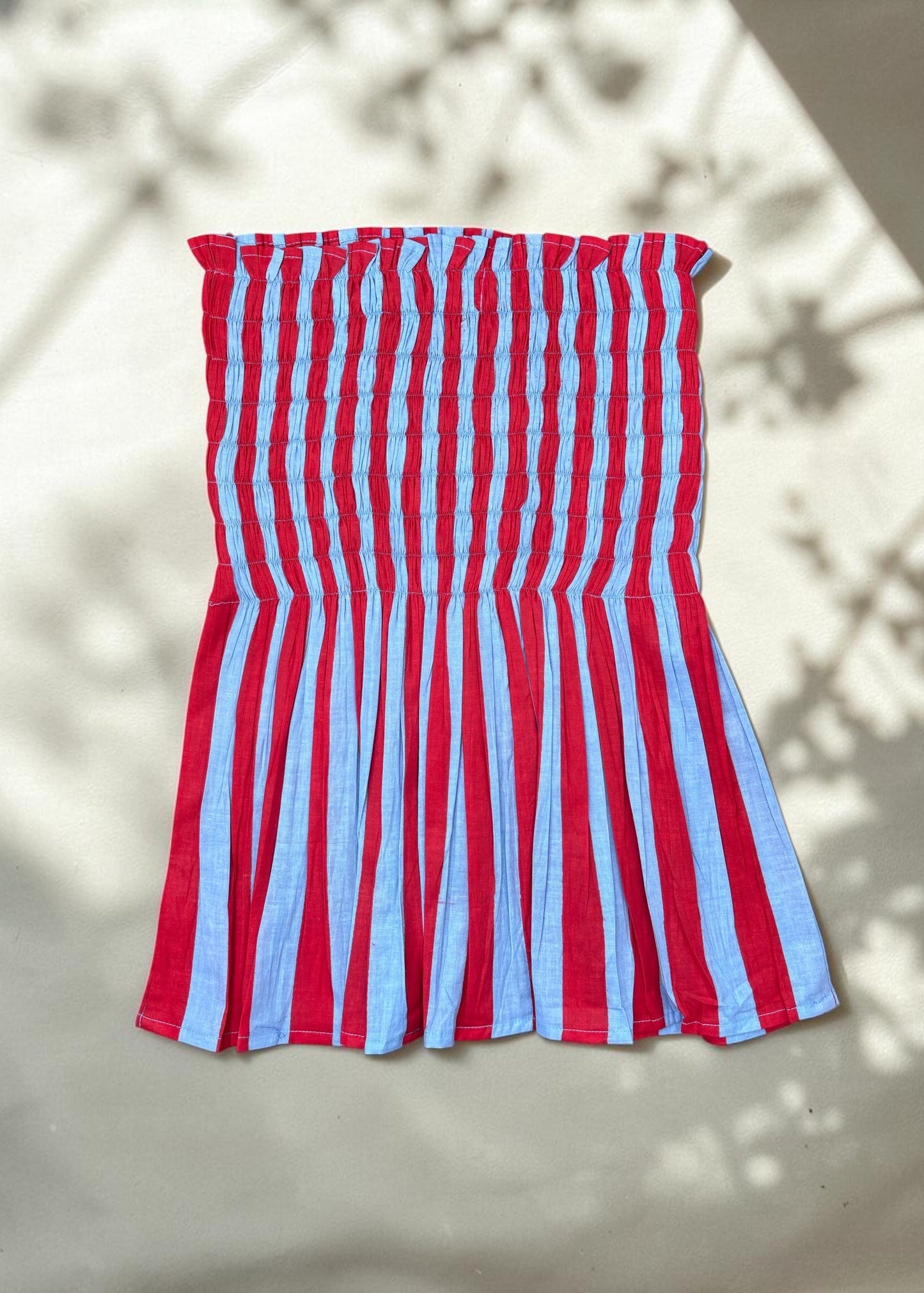 Candy Stripe Smocked  Top