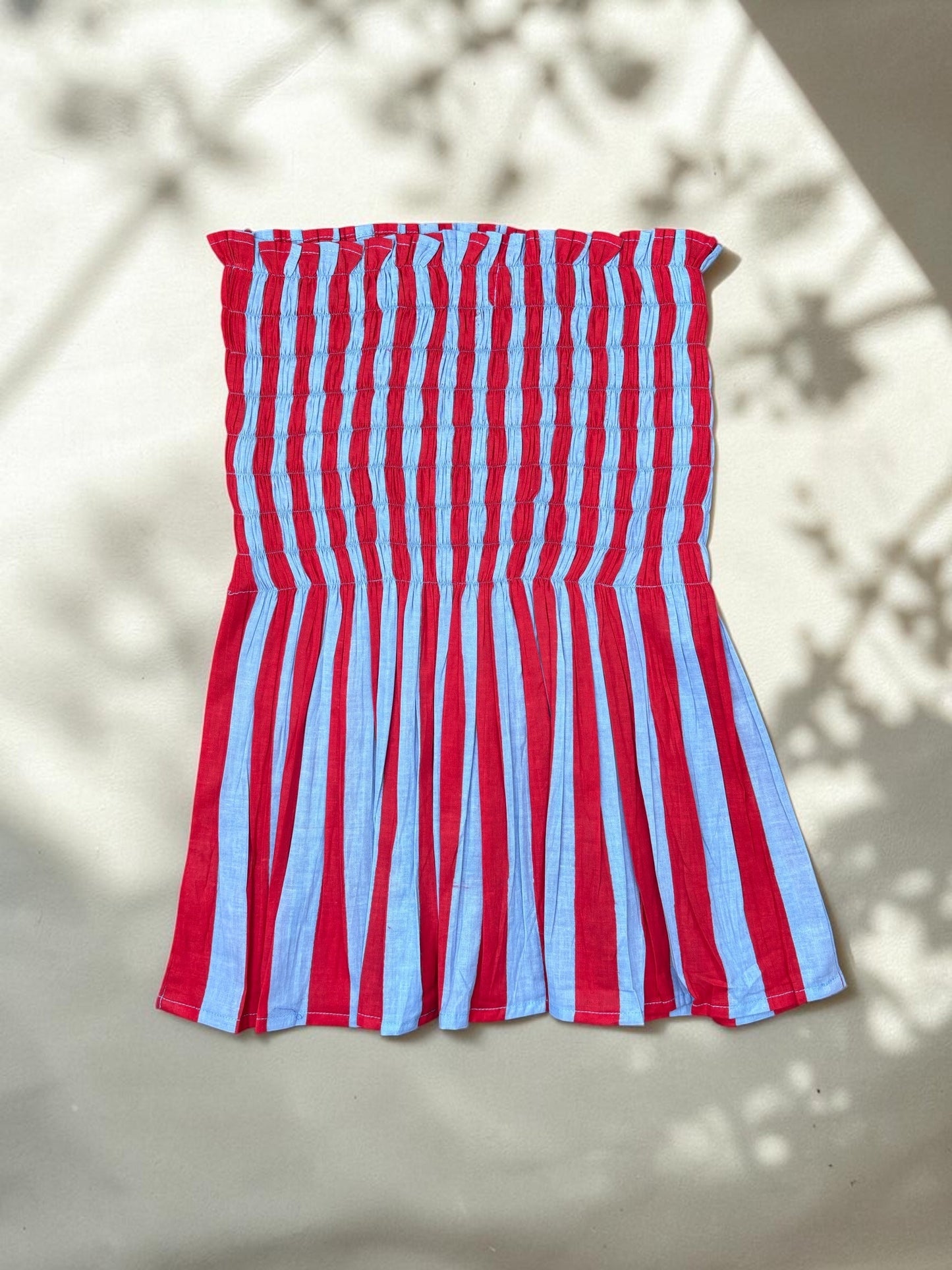 Candy Stripe Smocked  Top