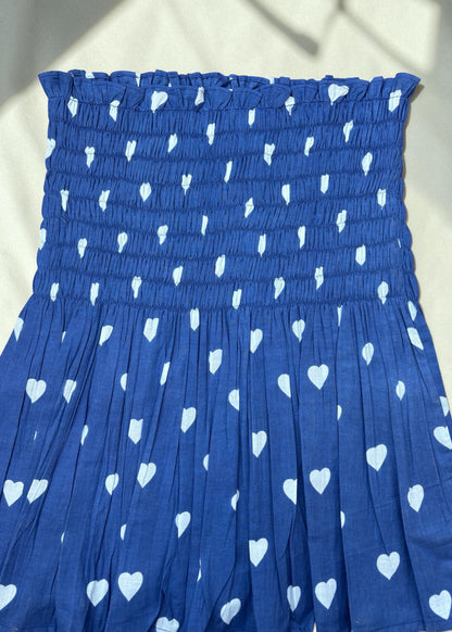 Midnight Hearts Smocked  Top