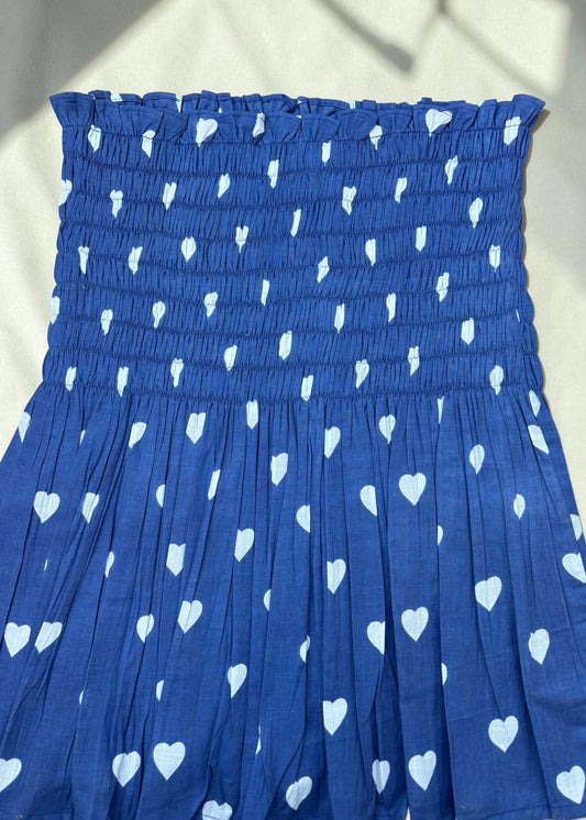 Midnight Hearts Smocked  Top