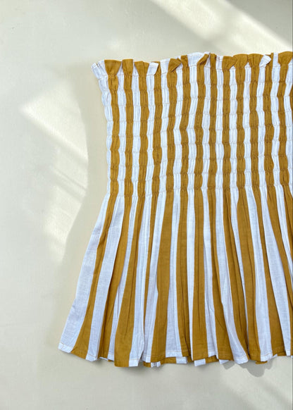 Honey Latte Smocked  Top