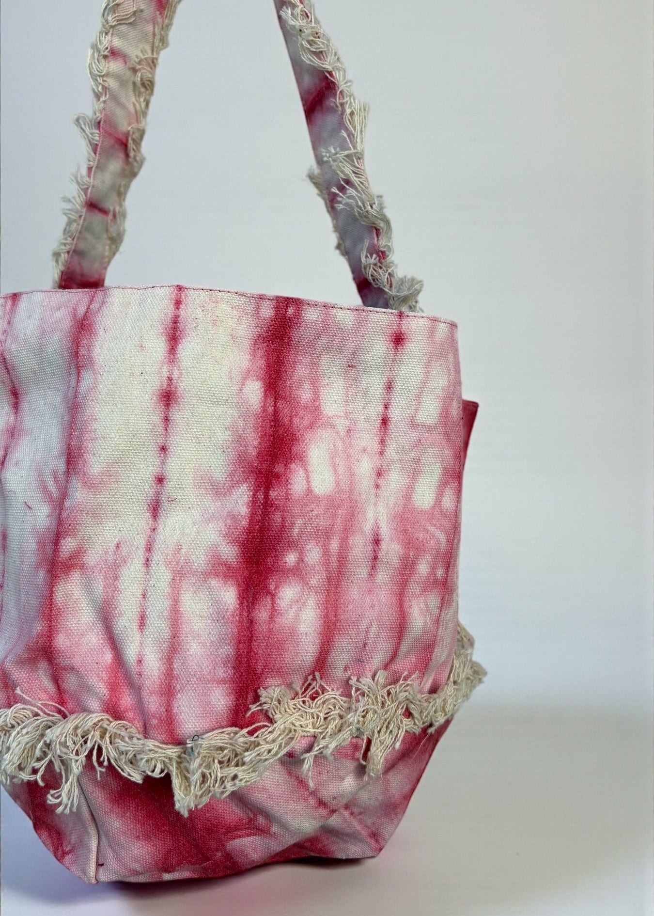 Crimson Tide Frayed-Edge Tie-Dye Tote Bag