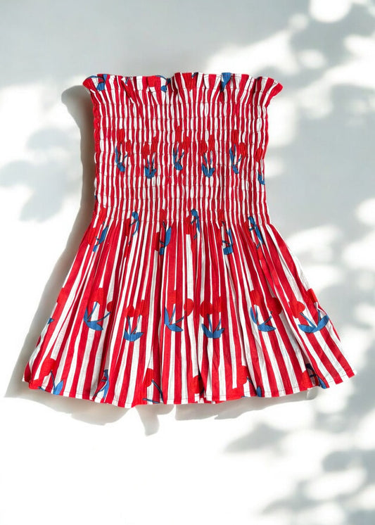 Cherry- smocked tops