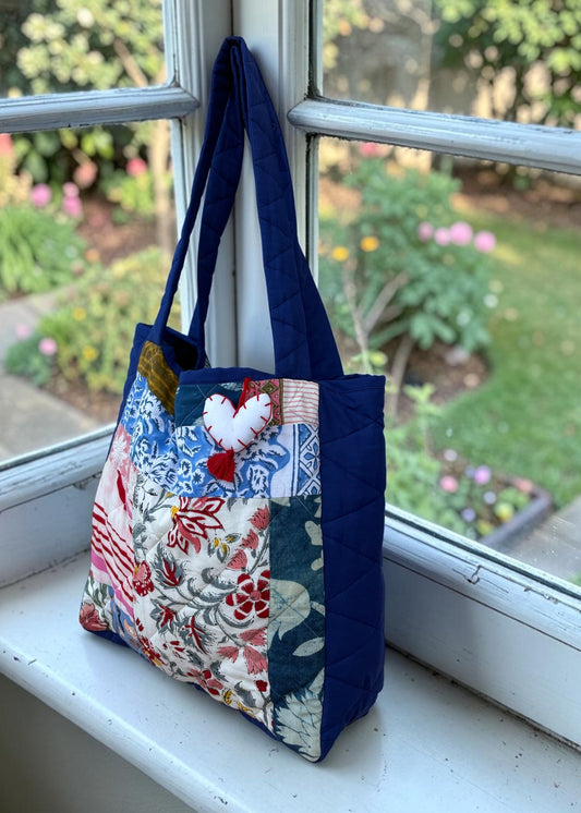Artful - Heart-Stitched Tote Bag