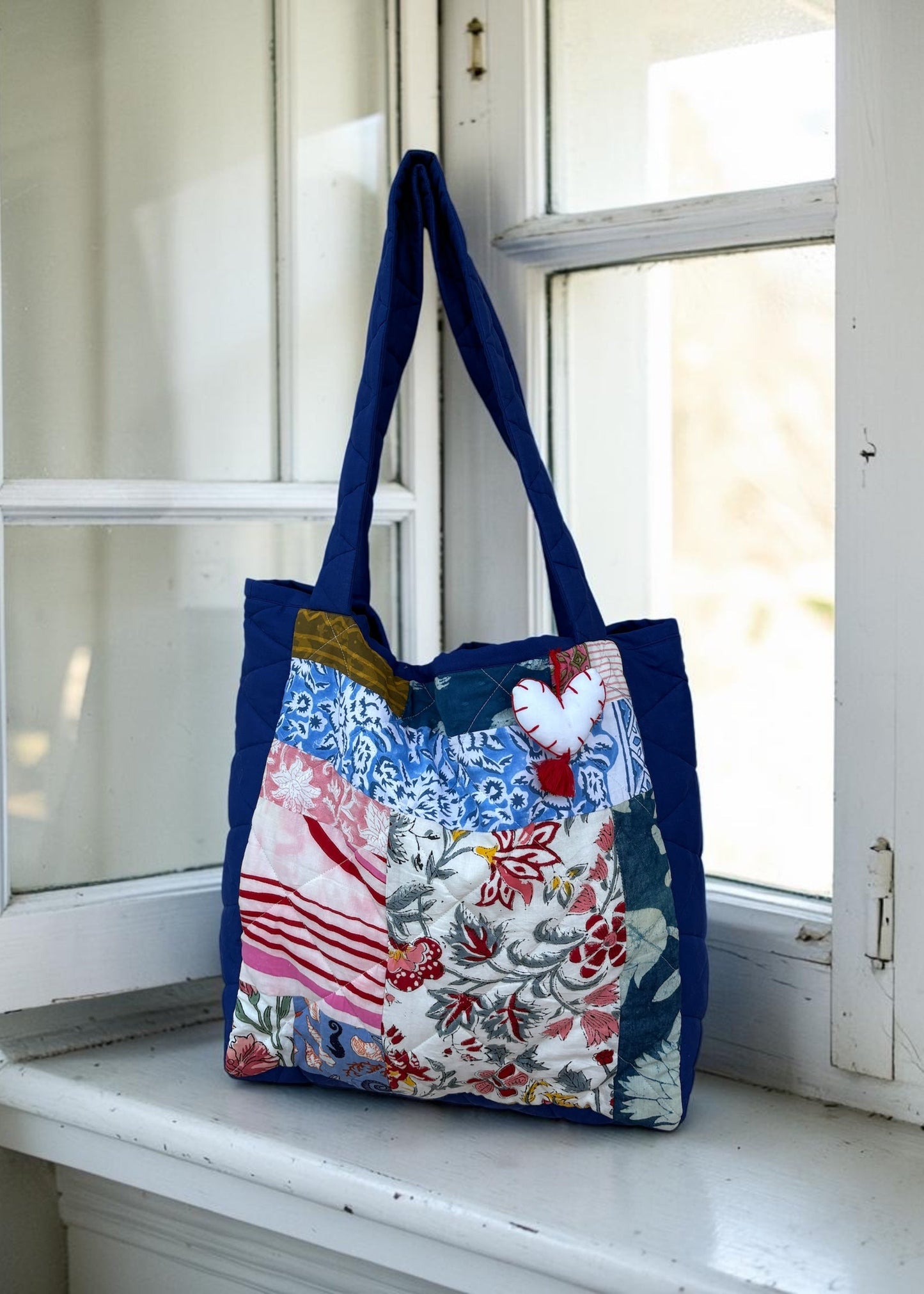 Artful - Heart-Stitched Tote Bag