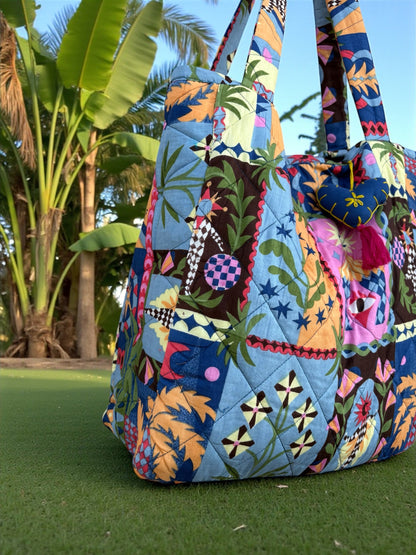 Tropical Patchwork Tote Bag