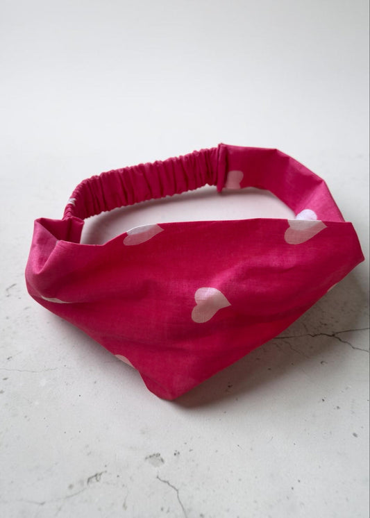 Rosé Hearts Twist Headband